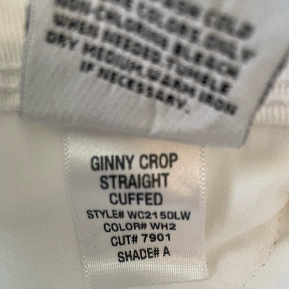 Hudson Ginny Crop Straight White Jeans - Picture 13 of 13
